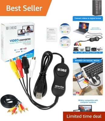 High-Quality Video Capture Device - Converts VHS to Digital for Mac & PC Users