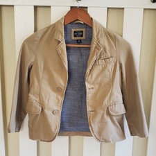 The Children's Place Boys Blazer Jacket Size 6 Khaki Casual Dressy Inside Pocket