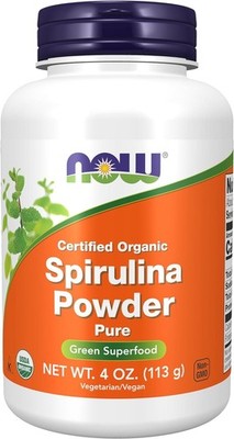 NOW Foods, Certified Organic Spirulina Powder, Pure, 4 oz (113 g)
