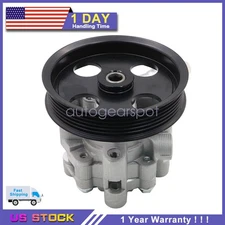 For Chrysler Voyager Ram C/V Dodge Power Steering Pump w/ Pulley & Inlet line