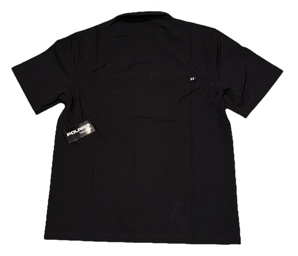 Polaris Men's Pit Shirt Button Up Black 286252606 Embroidered Logo Size Large - Image 2 of 4