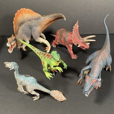 Lot of 5 Schleich Prehistoric Dinosaurs RETIRED Toy Plastic Figures Dinos