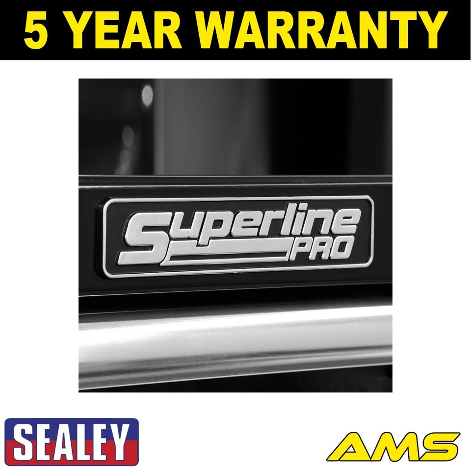 Caja de herramientas Sealey Superline PRO de alta resistencia Mid-Box con cajón negra AP41119B Foto 2 de 4