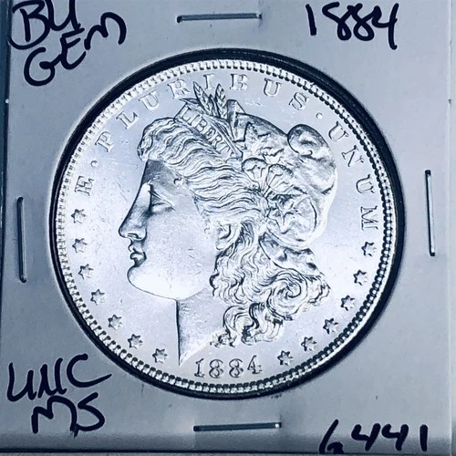 1884 BU GEM MORGAN SILVER DOLLAR UNC MS+++ U.S. MINT RARE COIN 6441