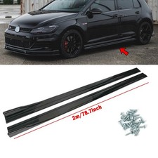For VW Golf MK5 MK6 MK7 78.7" Side Skirts Extension Rocker Panel PP Splitter Lip