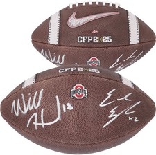 Will Howard & Emeka Egbuka Buckeyes 2024 National Champs Signed '25 CFP Football