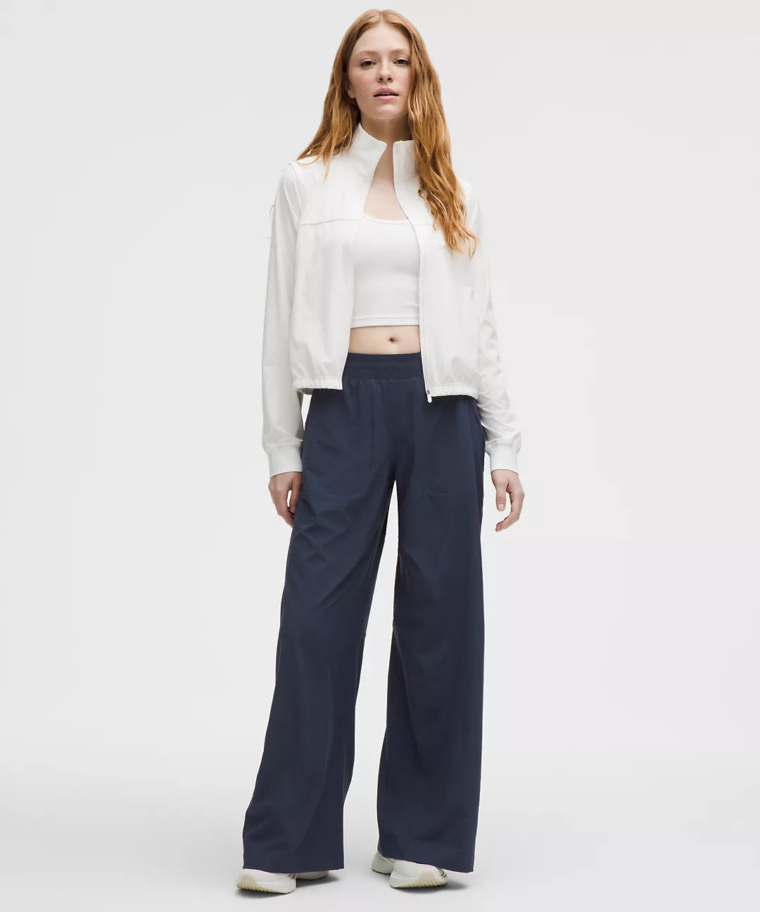 Lululemon Women's S Pants Straight-Leg Mid-Rise Luxtreme Regular Navy Blue