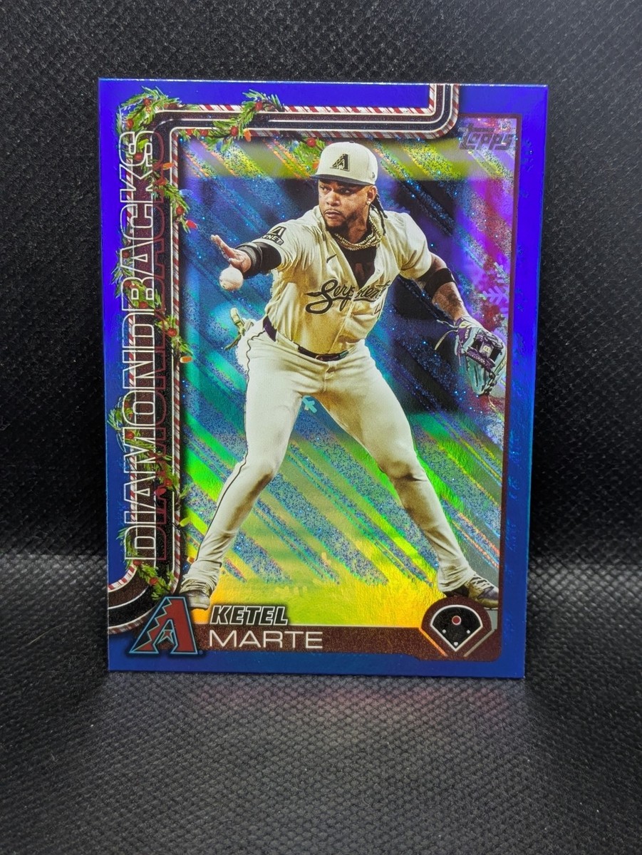 2025 Topps Holiday Ketel Marte #H43 Blue Metallic Glitter Arizona