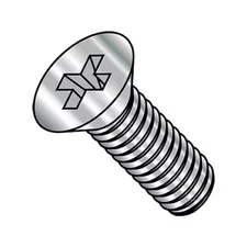 #10-24 x 2 in Phillips Flat Machine Screw, Plain Stainless Steel, 1000 PK,