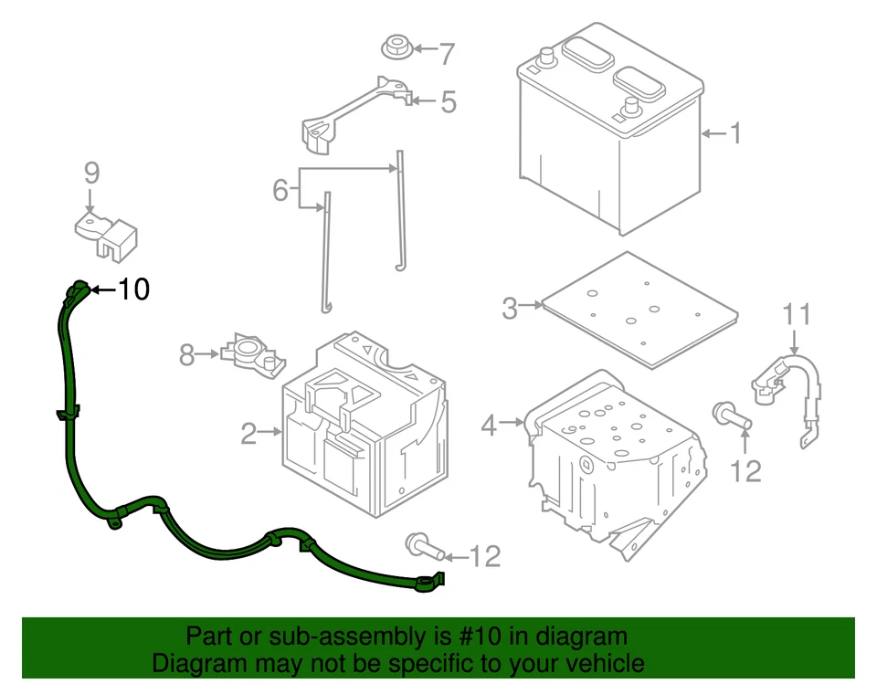 Genuine Nissan 2016-2019 Nissan TITAN XD - Negative Cable 24080-EZ40A — 第 2/2 张图片