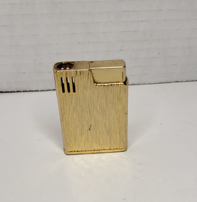 Vintage Sarome SO-V Lighter  Made in Japan   Gold Tone   Untested   Visible Wear