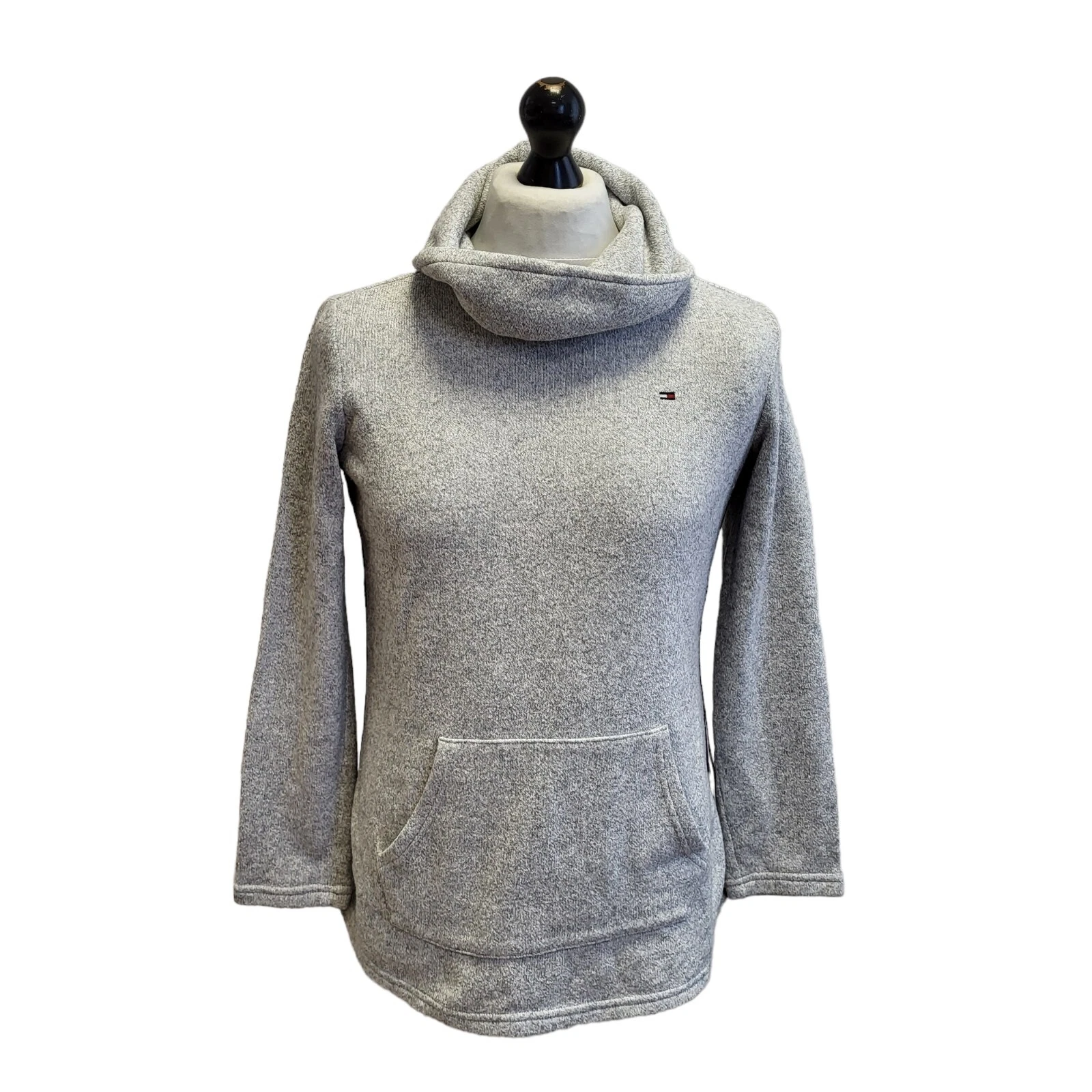 Tommy Hilfiger Sweatshirt Hoodie Roll Neck L/Sleeve Grey Men's Uk S Eu 48 ZZ100