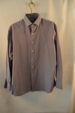 POLO Ralph Lauren men's L/S Estate Dress shirt Purple Check 18 34/35 Cotton