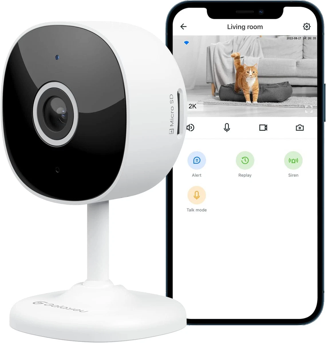 Camaras Seguridad Wifi Interior Compatible Con Alexa Google Pack 2U