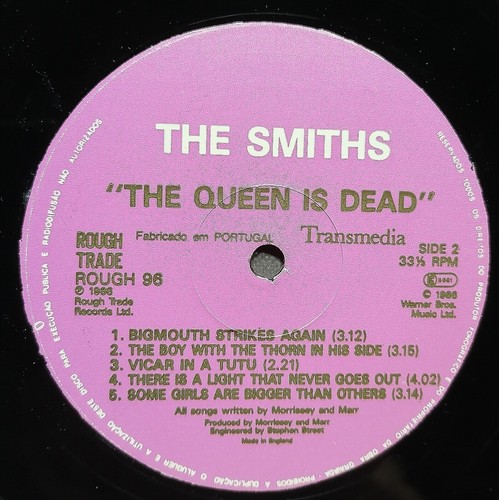 The Smiths - the Queen is dead (1986) rough trade Vinyl LP FOC 96 Portugal - Foto 6 di 7
