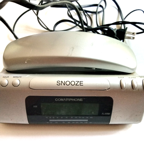 Conair phone Clock Radio Telephone Am/FM Tcr200ms Vintage - Picture 2 of 13