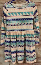 Cat  Jack Girl's Long Sleeved Multi-Color Dress. Size: XS 4-5 .