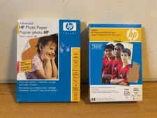 NEW 2 PKS 160 SHEETS HP ADVANCED PHOTO PAPER 4x6 & 5x7 GLOSSY INKJET 60 100