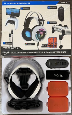 Bionik Pro Kit+ (1755635) For PlayStation 5 w/ 2x Quickshot Pro *MISSING CABLES*