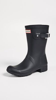 新品未使用！HUNTER ORIGINAL TOUR SHORT HUNTER Original Tour Short Packable Rain Boots Black 10 M