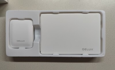 DELUX Wireless Keyboard Mouse Combo KF10+MF10 Missing Carrying Case, White