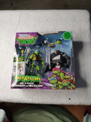 New!! Nickelodeon Tales of The TMNT Mutations Mix N' Match Leonardo vs Mechazoid