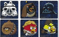 CANADA Star Wars ANGRY BIRDS Stickers 2012 6 square stickers Rovio Sandylion