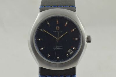 Zenith XL-Tronic Quartz Men Watch 40mm Steel Vintage Rare Movement Defective