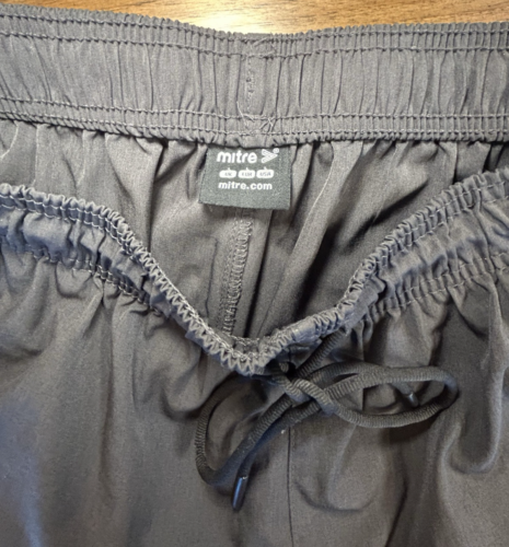 Mitre Black Athletic Drawstring Elastic Waist Shorts Zip Pockets Mens Size Large - 第 3/5 張圖片