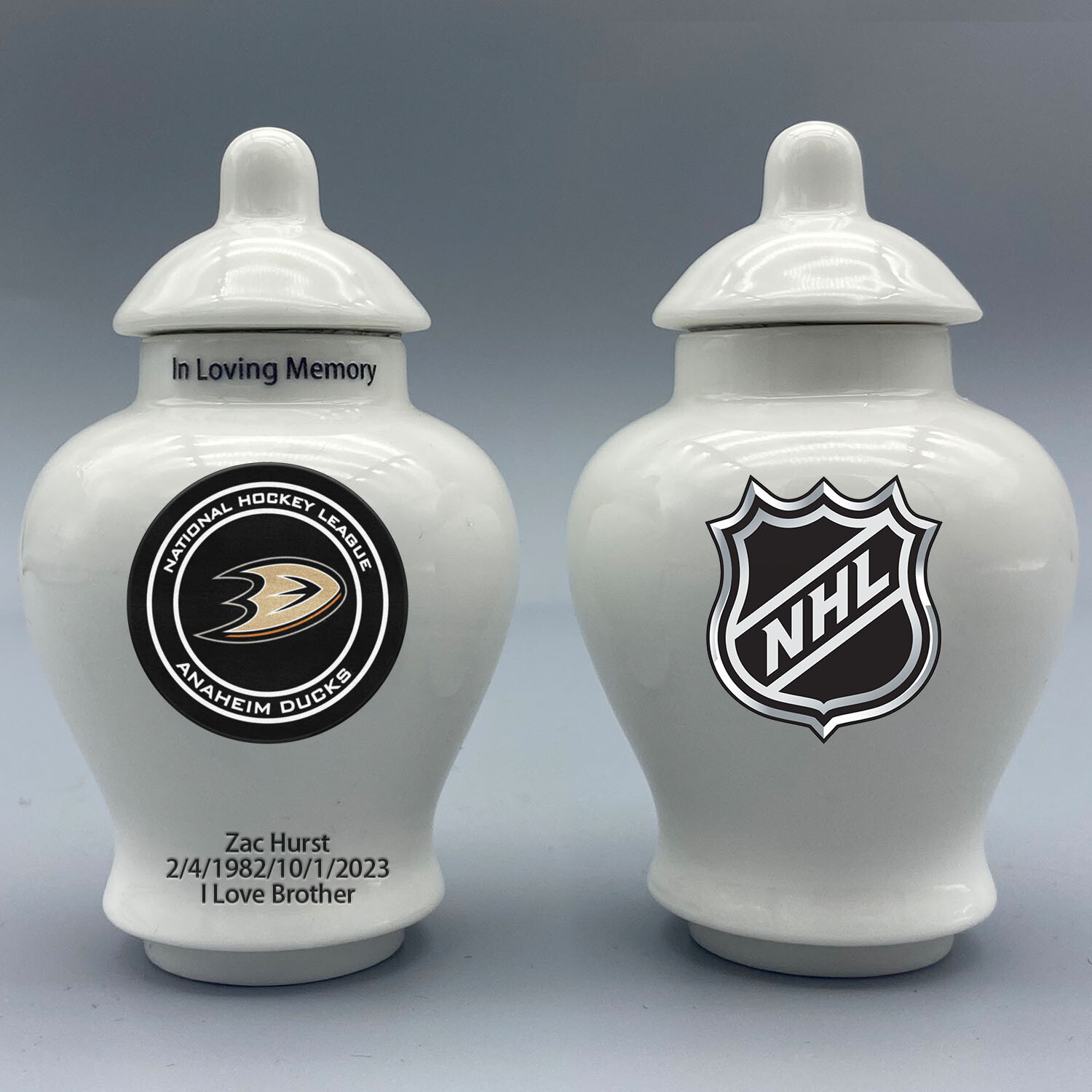 NHL Mini Urn for Human ashes Anaheim Ducksthemed Logo Custom Urn. eBay