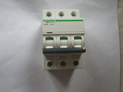 SCHNEIDER IC60H C6A 6 AMP 10KA TRIPLE POLE MCB CIRCUIT BREAKER