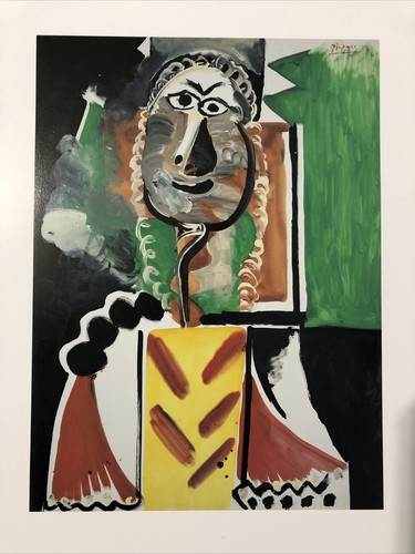 Bust Of A Man by Pablo Picasso 11x17 Vintage Artwork Repro Print - 第 4/12 張圖片
