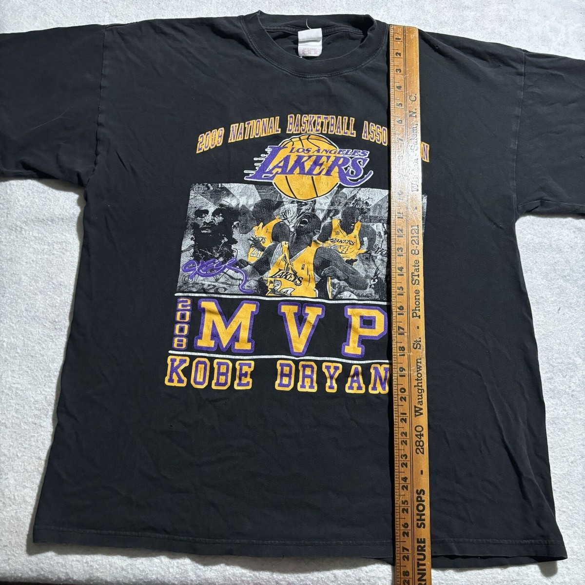 【激レア】NIKE KOBE MVP TEE L Kobe Bryant MVP Shirt Men's XL Black Rap Tee 2008 Vintage