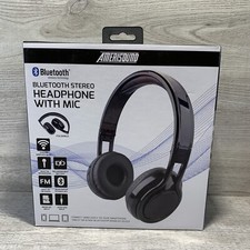 Amerisound Bluetooth Wireless Foldable Stereo Headphone With Mic NEW