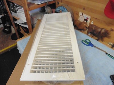 Krueger 880V Grill Vent Register face=26x10 neck=24x8 diffuser wht adjst w baffl