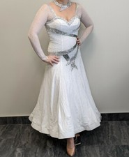 ballroom dance competition dress smooth or standard snow princess white