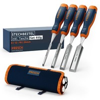 Presch Stechbeitel Set FüR Holz 4Tlg. Inkl. Tasche - Stemmeisen, Stecheisen