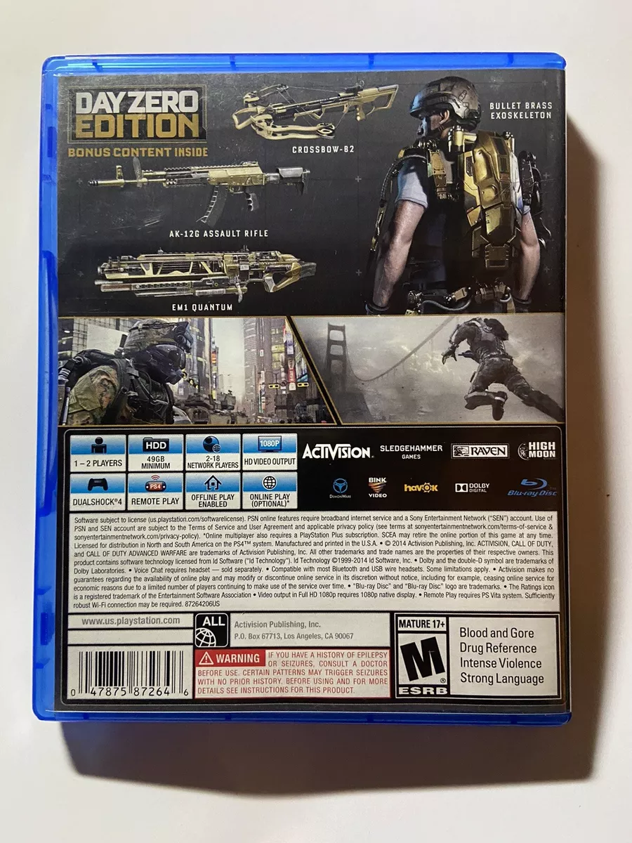 Buy Call of Duty: Advanced Warfare Day Zero Edition CD PlayStation