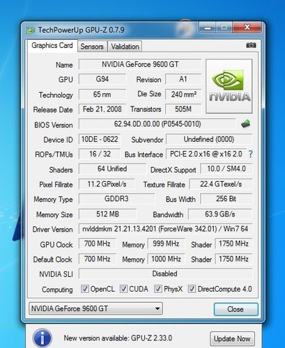 XPERTVISION NVIDIA GeForce 9600 GT 512MB DDR3 HDMI DP DVI Great condition! - Picture 10 of 10
