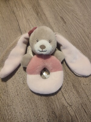 Doudou Lapin Nina Tout Doux – 30 Cm, Beige Et Rose – Parfait Pour Les Câlins Dès La Naissance