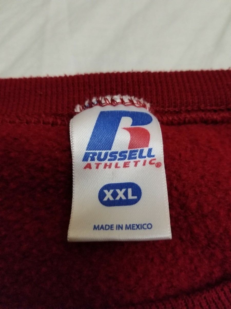 Vintage 90s Russell Athletic Maroon Red Blank Sweatshirt Crewneck