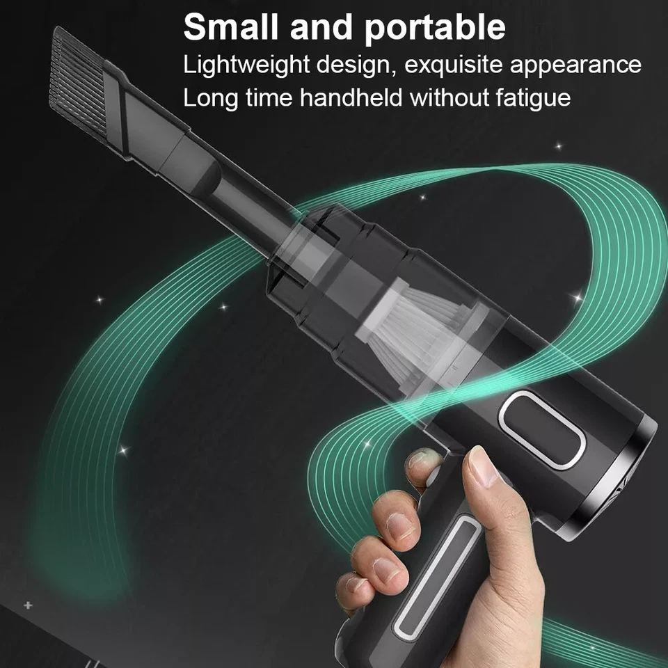 Aspiradora de Mano Inalámbrica 120W Pequeña Mini Portátil Coche Auto Hogar Inalámbrica Foto 3 de 4