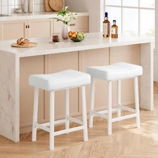 Counter Height Bar Stools Set of 2, 24 Inch Barstools for Kitchen Island Counter