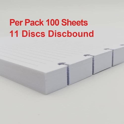 (2-Pack) 11 Disc Hole Punched Rule Paper, 100Sheets , 8.5'' x 11'' - Picture 3 of 7
