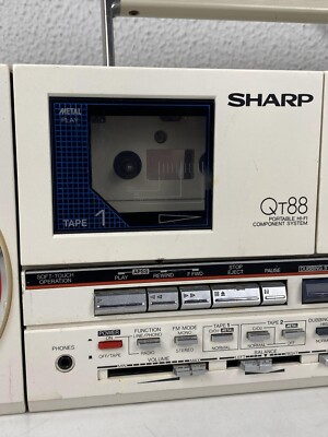 SHARP QT-88 Double Radio Cassette Player Table Component System