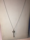 Key Women's Necklace - Rhodium Over Sterling Silver