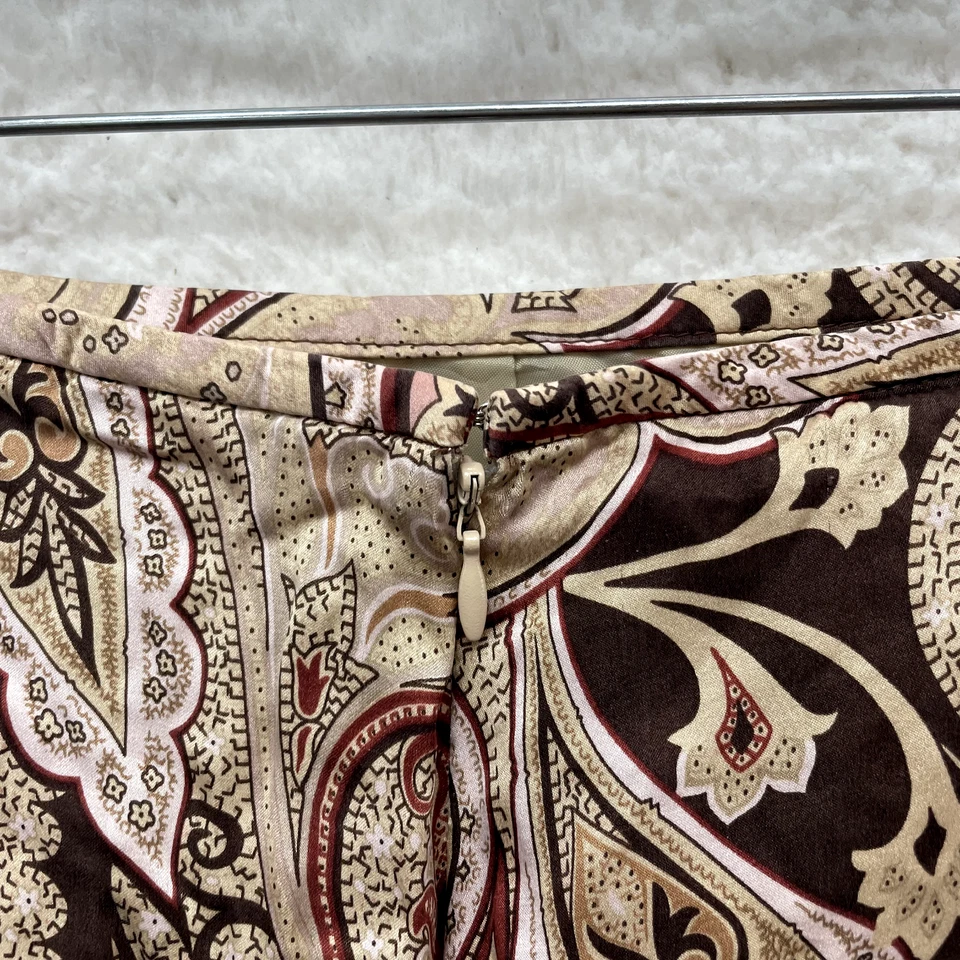 Falda de seda vintage años 90 Y2K 10 12 30 grande cachemira satinada boho hada grunge carrera Foto 3 de 4