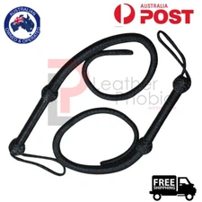 Antique Cow Hide Leather 3 feet Long 12 Plait Horse Bull Riding Whip Crop Stick