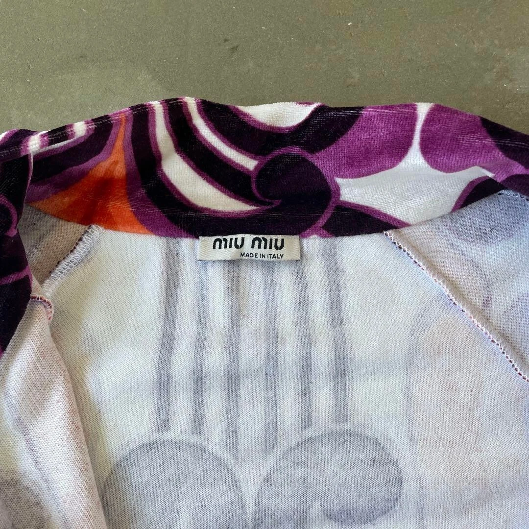 MIU MIU SS2005 Giacca da pista scarpe da ginnastica con cerniera arancione usata