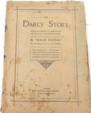 RARE c1919 "The Darcy Story" by Solar Plexus Published by New Century Press.